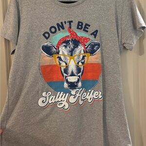 Gildan Gray 'Salty Heifer' Women’s T-Shirt